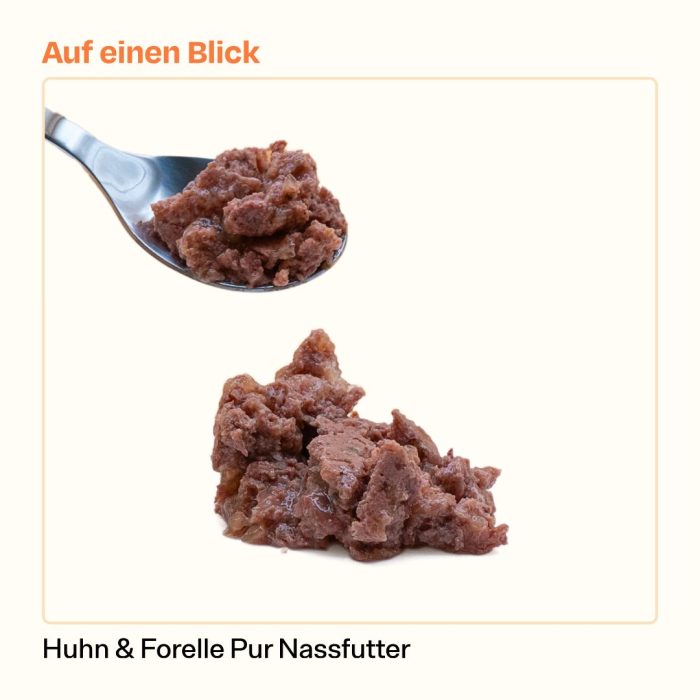 HF2.jpg 12x85g Huhn & Forelle Pur Nassfutter