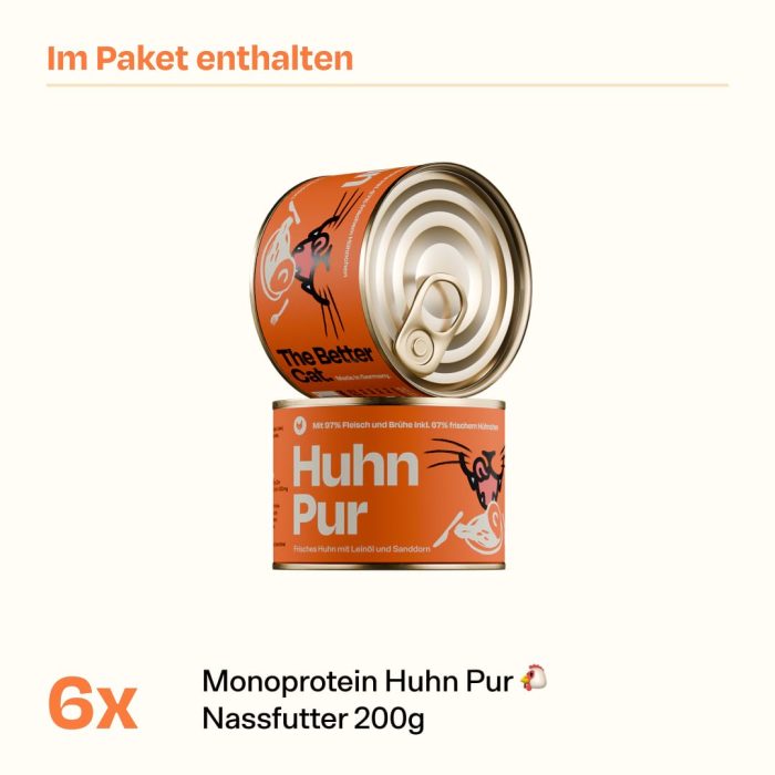 Monoprotein Huhn Pur 6x200g Nassfutter