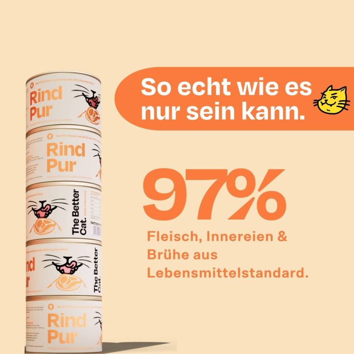 Monoprotein Rind Pur 6x200g Nassfutter